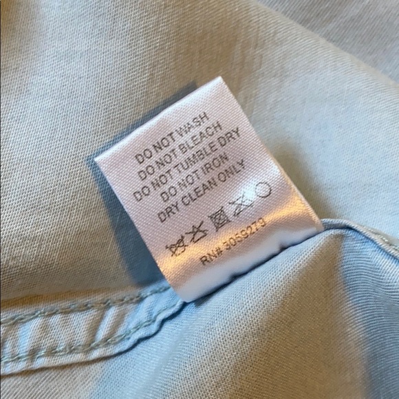 Blue Jean Jacket Button Down Pockets - Picture 8 of 9